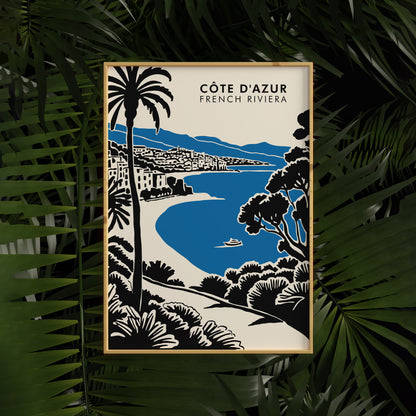 Côte d'Azur Travel Poster - French Riviera Art
