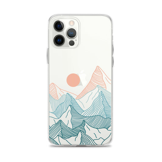 Minimalist Line Art Mountains iPhone Case - HypeSheriff