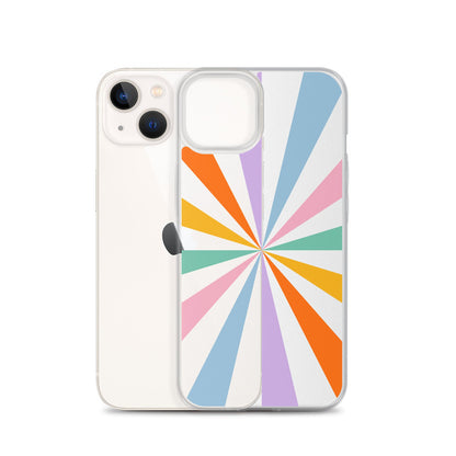 Retro Rainbow 70s 60s 50s iPhone Case - HypeSheriff