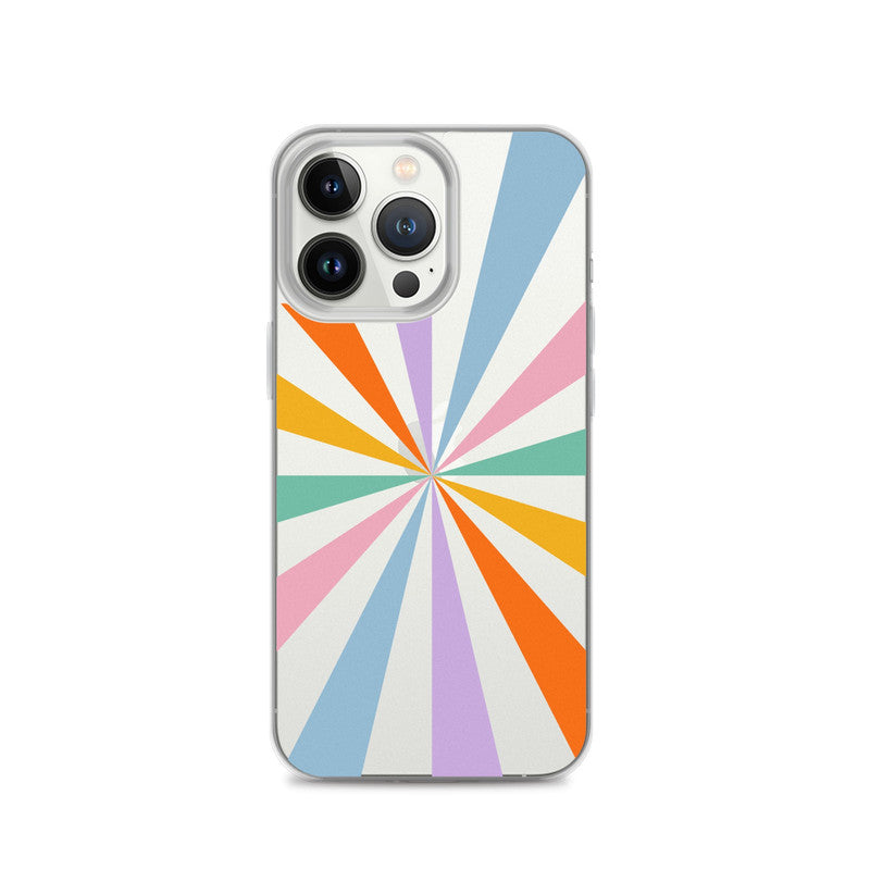 Retro Rainbow 70s 60s 50s iPhone Case - HypeSheriff