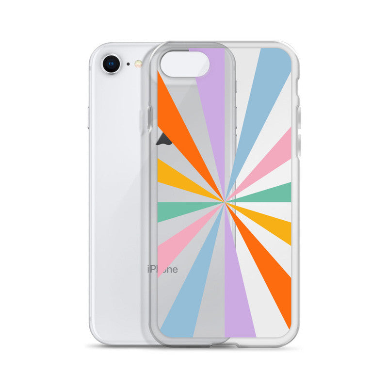 Retro Rainbow 70s 60s 50s iPhone Case - HypeSheriff