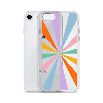 Retro Rainbow 70s 60s 50s iPhone Case - HypeSheriff