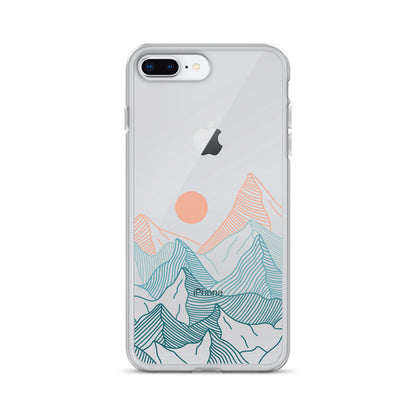 Minimalist Line Art Mountains iPhone Case - HypeSheriff