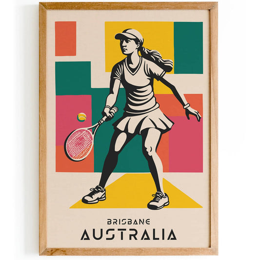 Tennis Game Australia Brisbane Poster