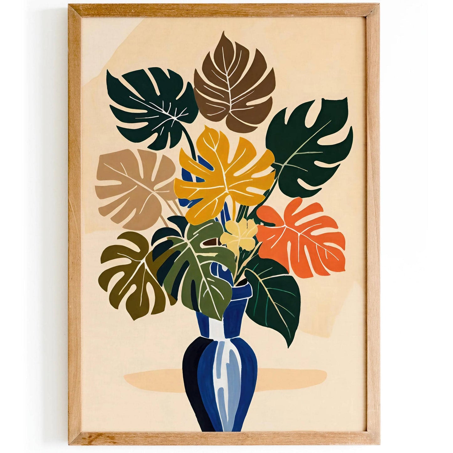 Boho Floral Wall Art Print