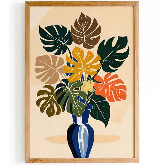 Boho Floral Wall Art Print