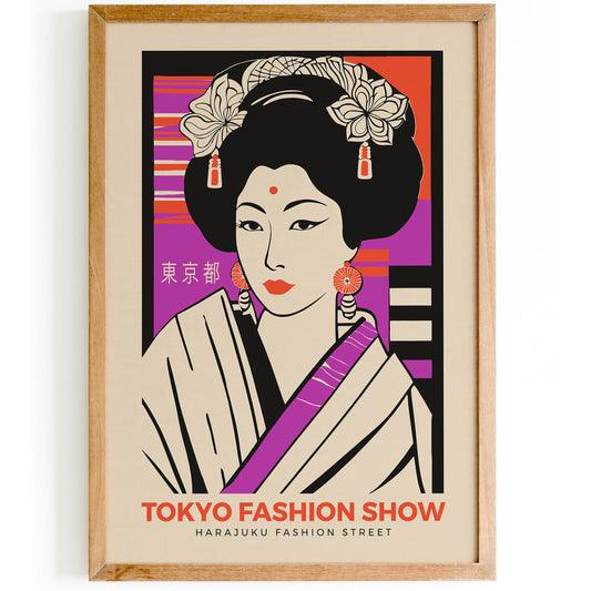 Tokyo Fashion Show Retro Poster