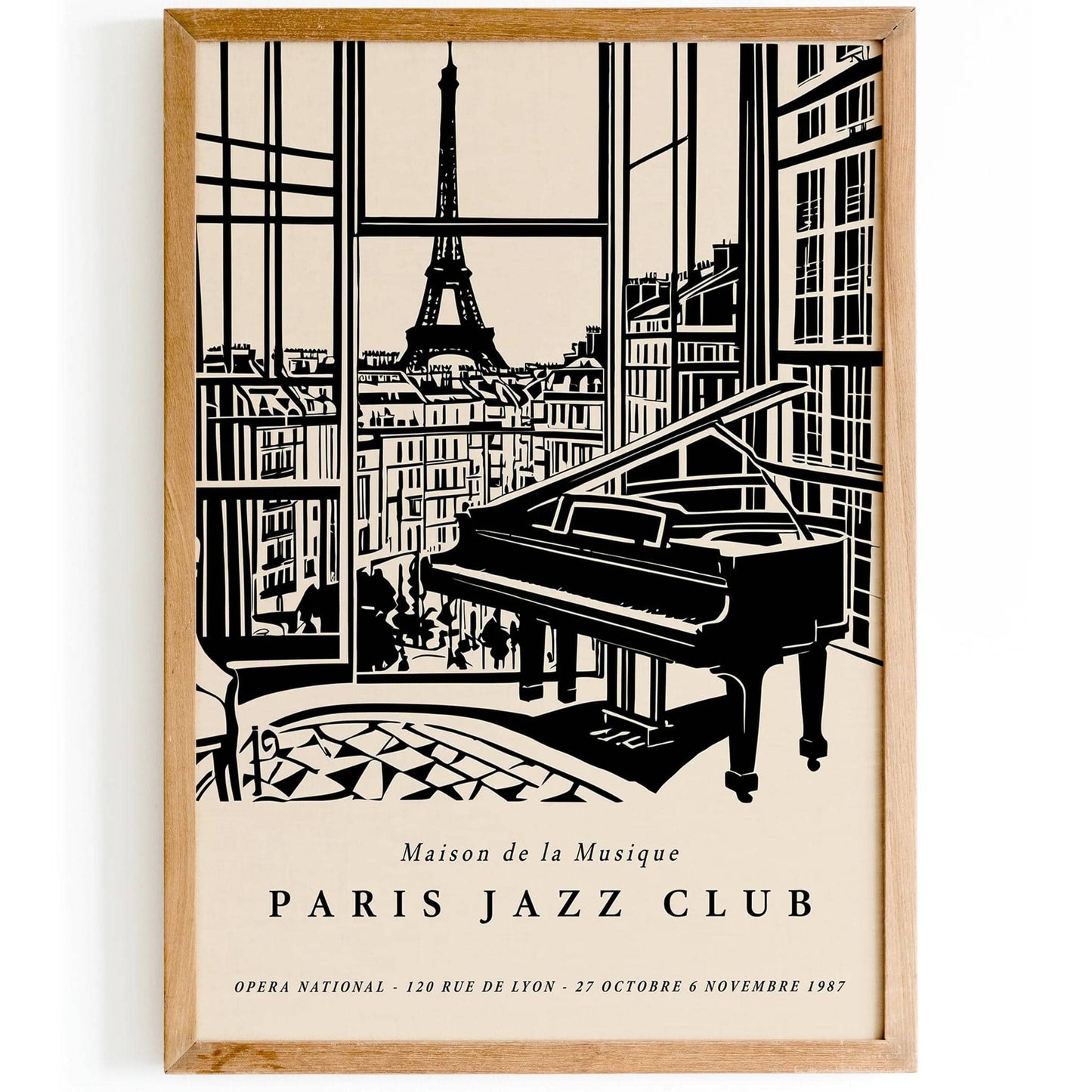 Paris Jazz Club Modern Elegant Print - HypeSheriff