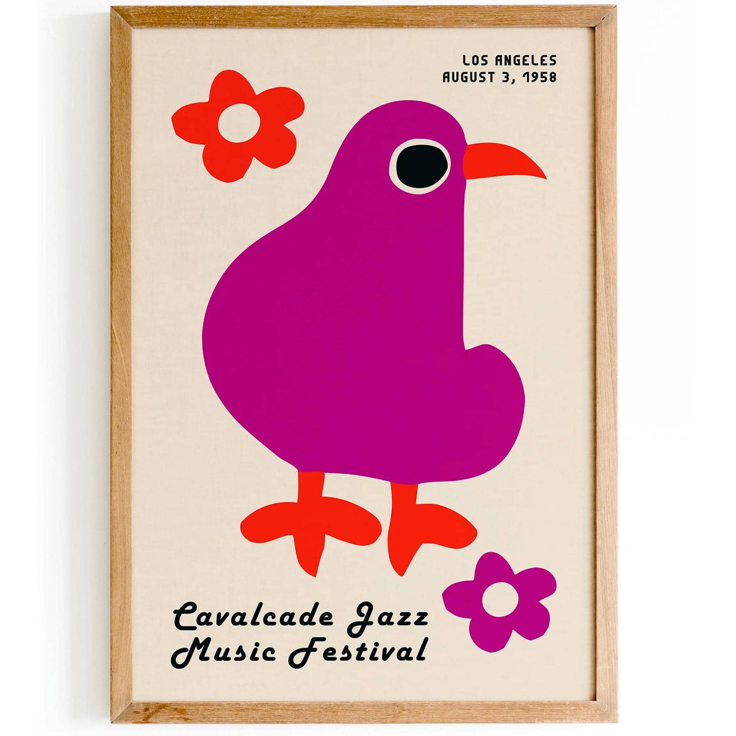 Jazz Music Festival LA Magenta Poster - HypeSheriff