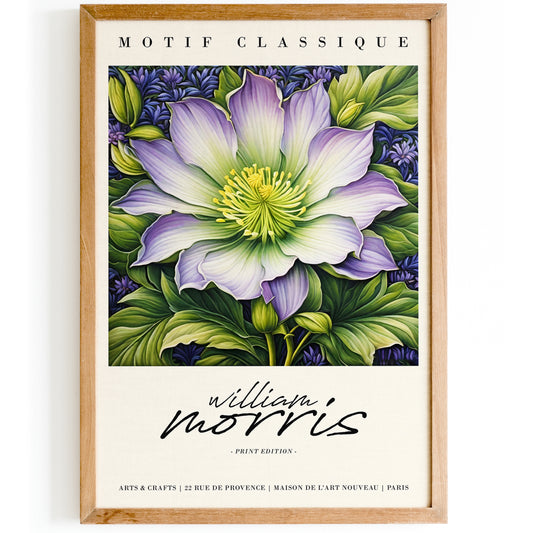 Morris Inspired Flower Art Print 2024