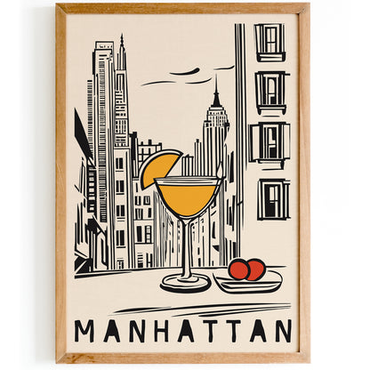 Manhattan NYC Kitchen Art Print