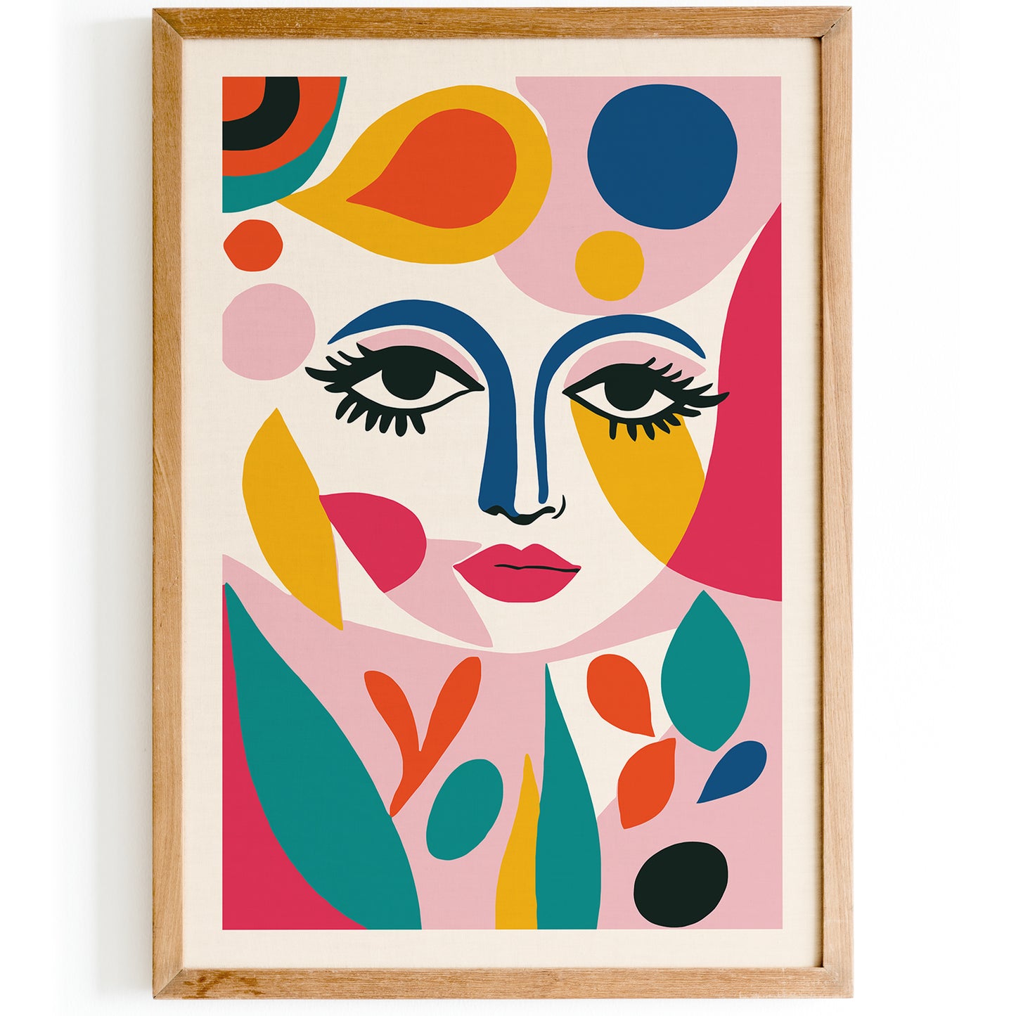 Colorful Girl Face Abstract Poster