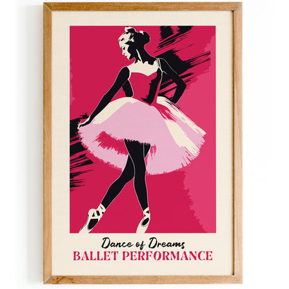 Dance of Dreams Ballet Magenta Poster