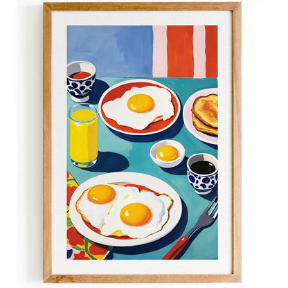Breakfast Colorful Kitchen Wall Art Print - HypeSheriff