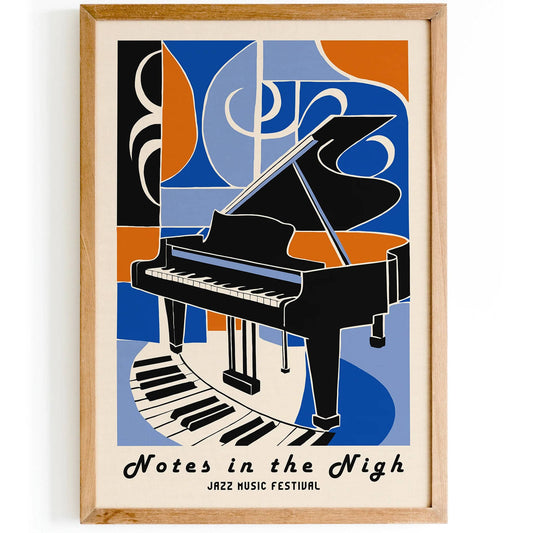 Notes in the Night Music Poster - HypeSheriff