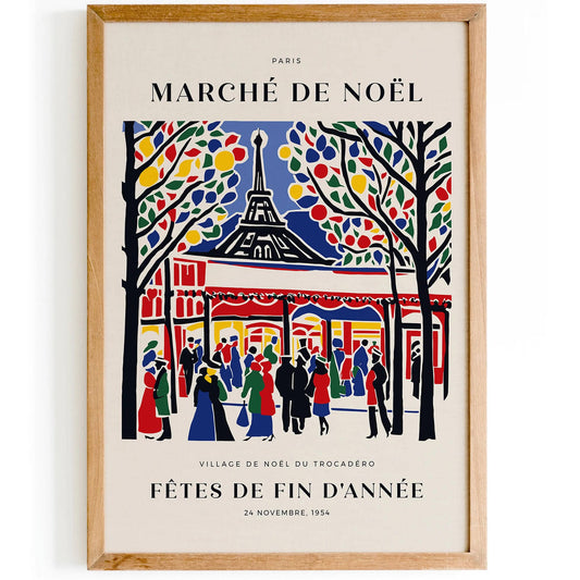 Paris Marche de Noel Christmas Poster