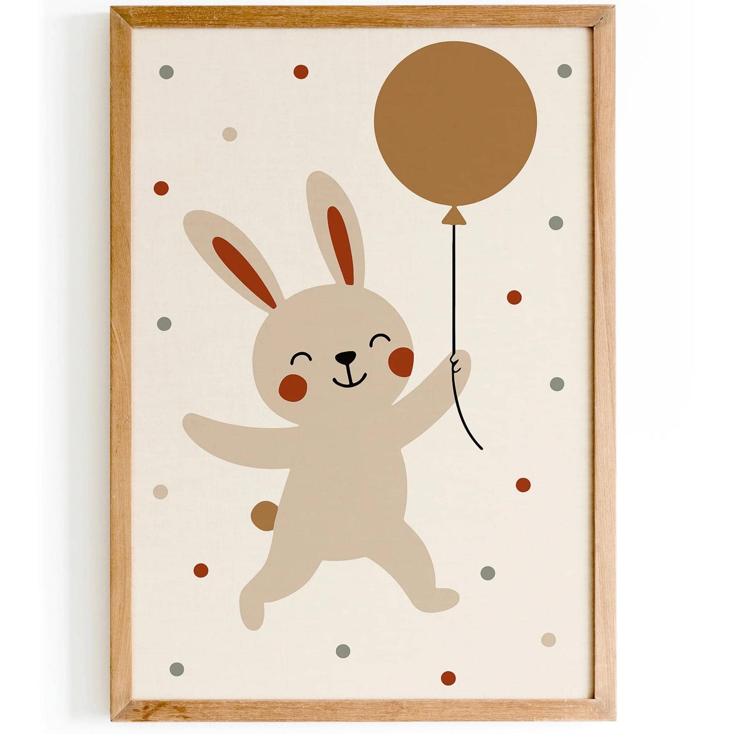 Cute Bunny with Balloon Poster