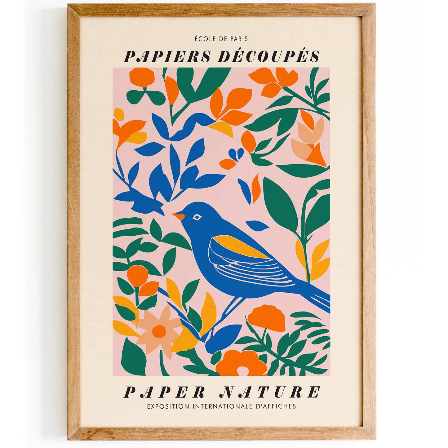 Paper Nature Blue Bird Poster