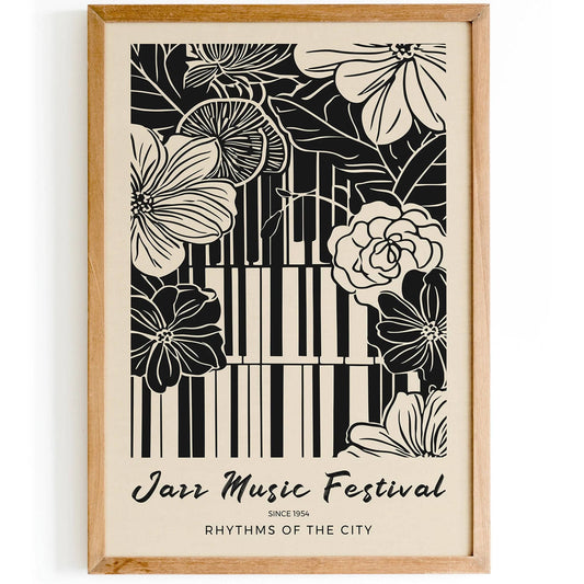 Jazz Music Festival Vintage Poster