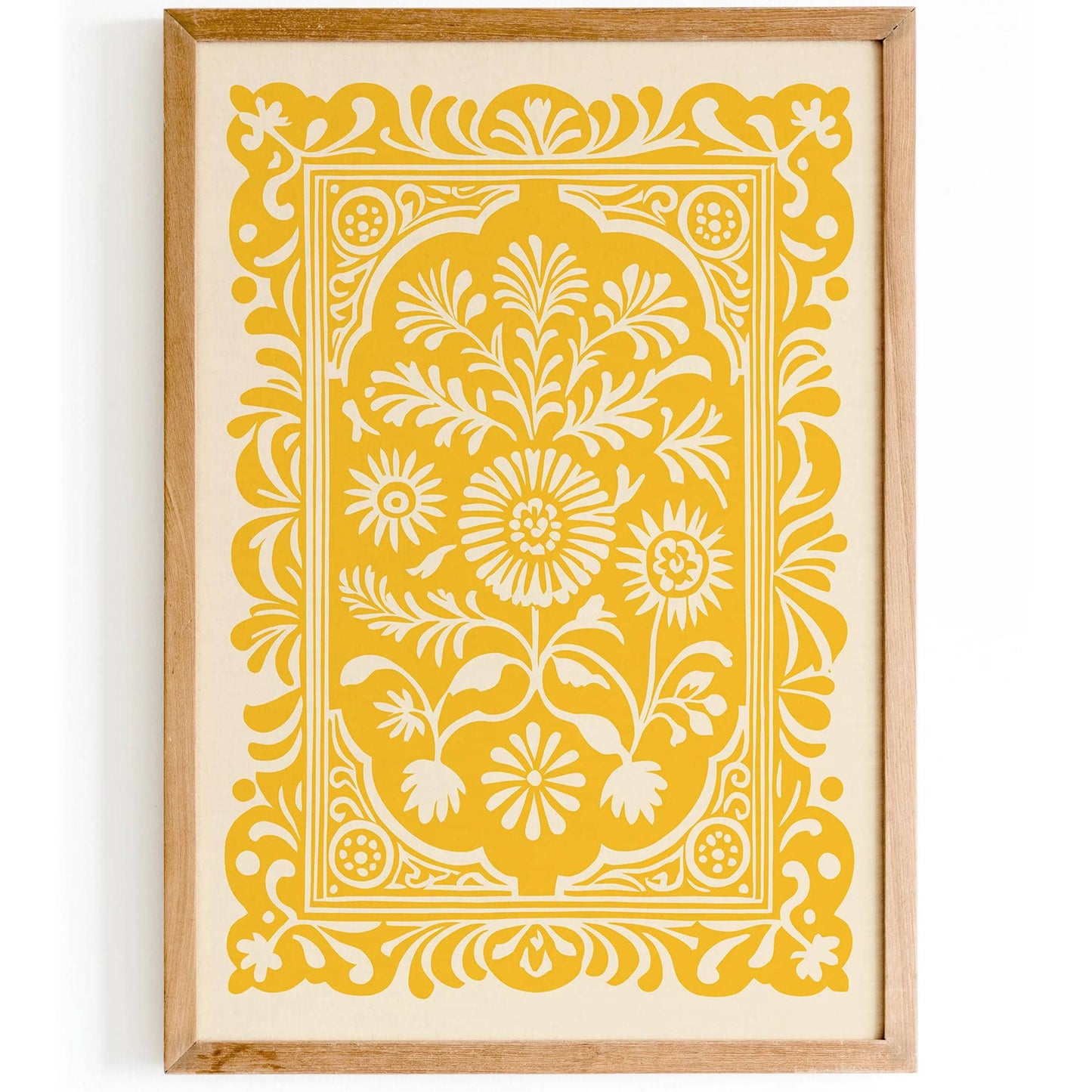 Rococo Revival Yellow Floral Art Print