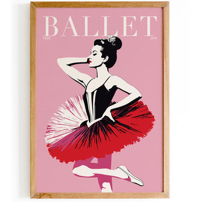 Ballet Magazine Cover Pink Poster