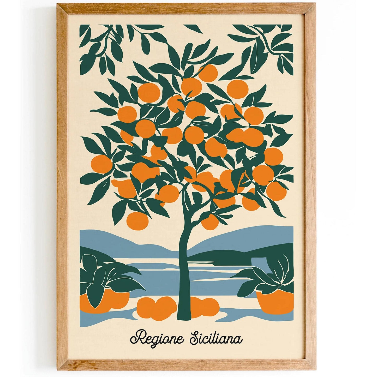 Regione Siciliana Orange Tree Poster