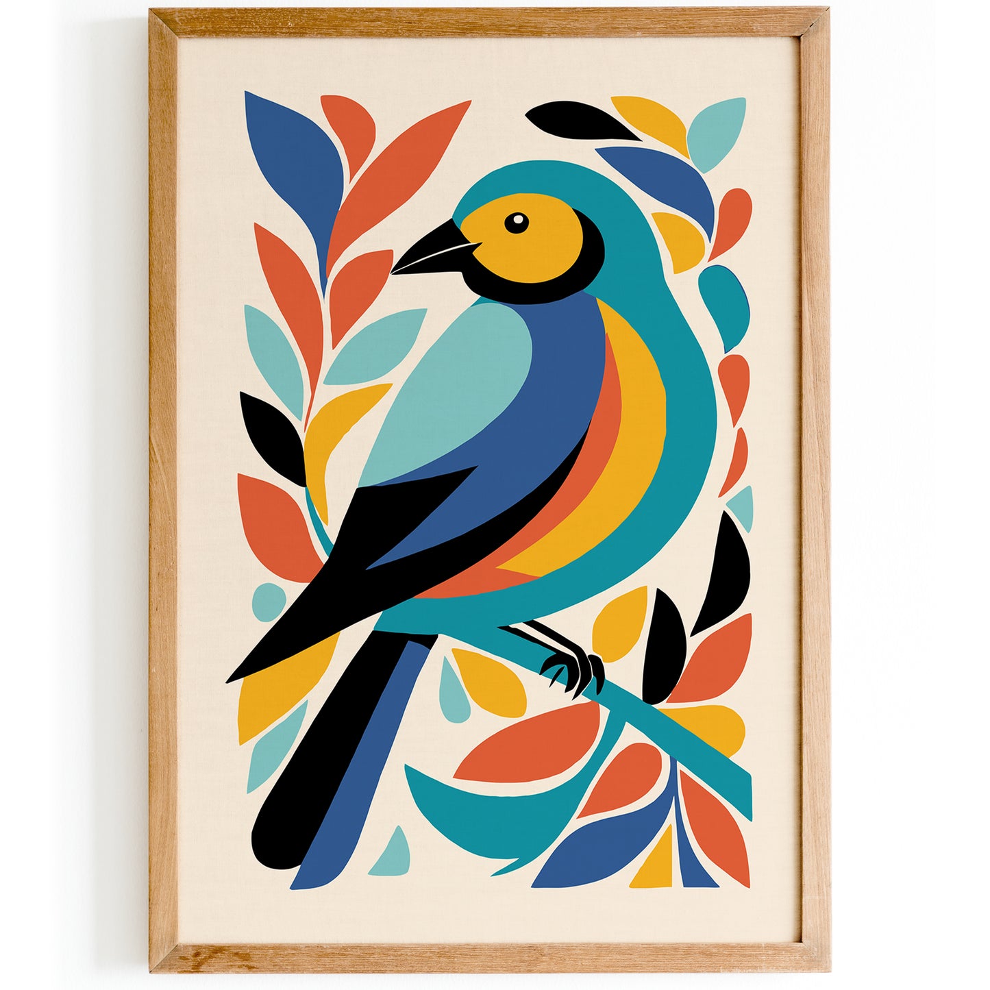 Cute Colorful Bird Art Kids Room Decor