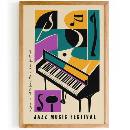 Jazz Music Festival Retro Music Poster - HypeSheriff