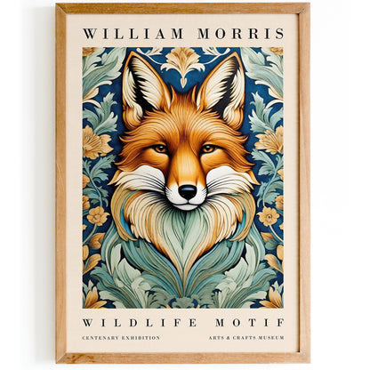 Wildlife Motif Fox Morris Poster