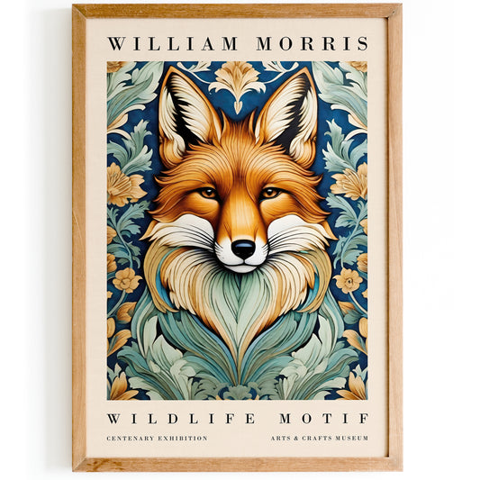 Wildlife Motif Fox Morris Poster