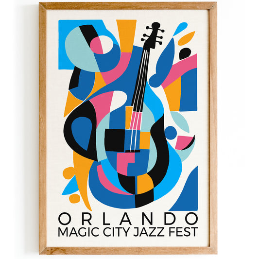 Orlando Jazz Festival Blue Poster