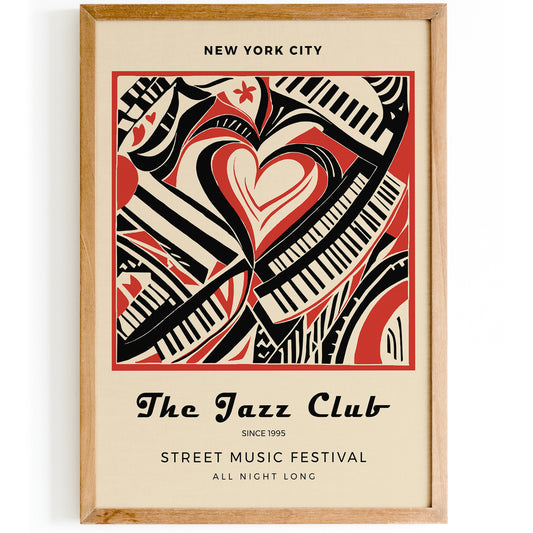 NYC Jazz Club Music Poster 2025