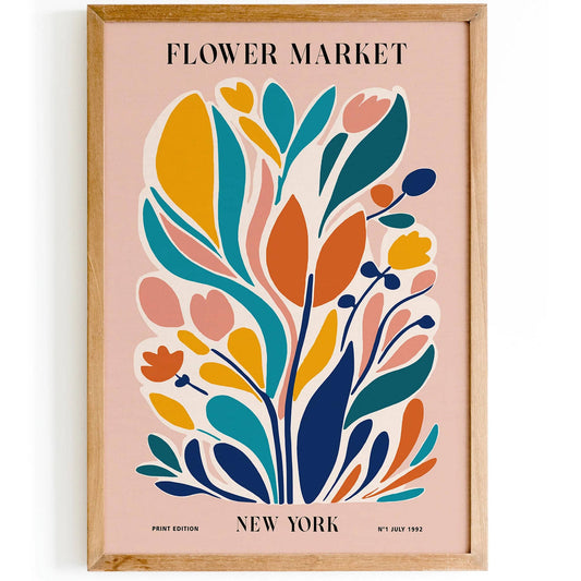 New York Flower Market Poster