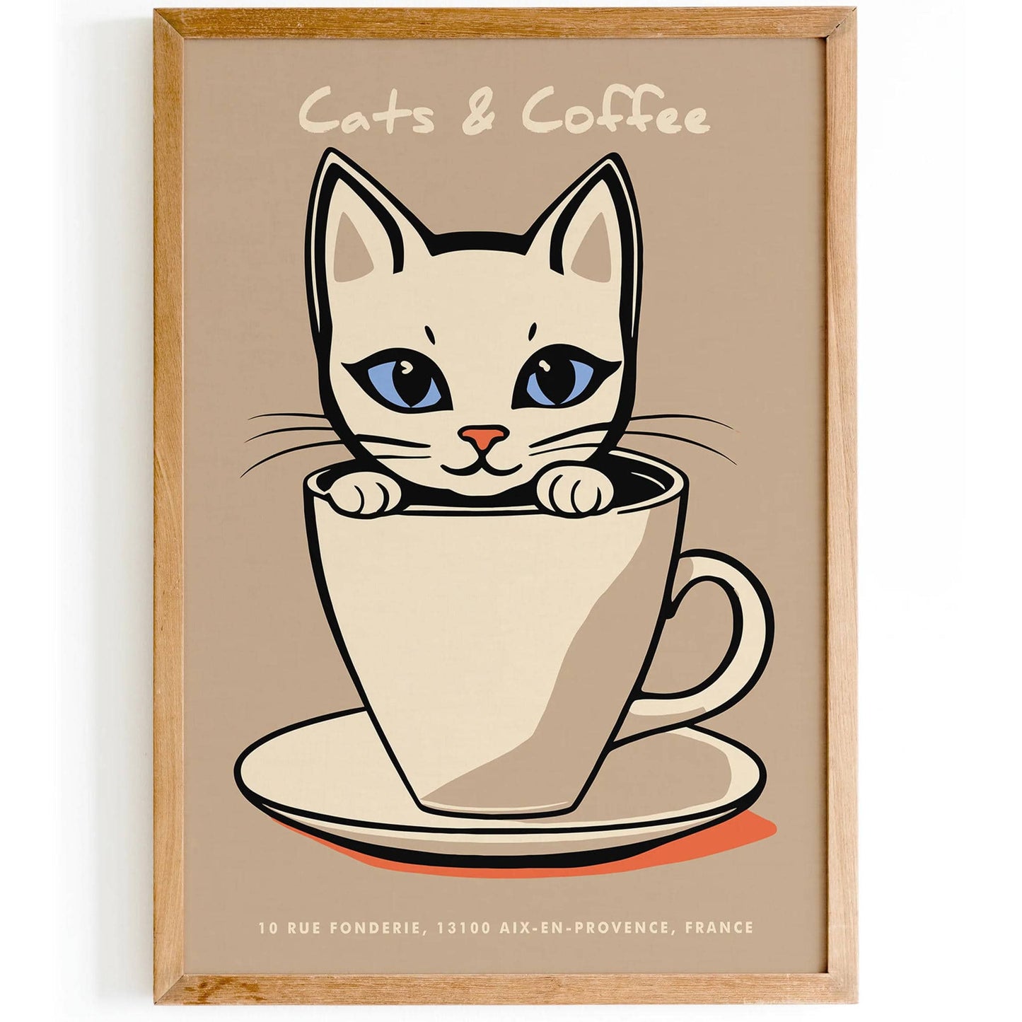 Cats & Coffee Kitchen Poster - HypeSheriff