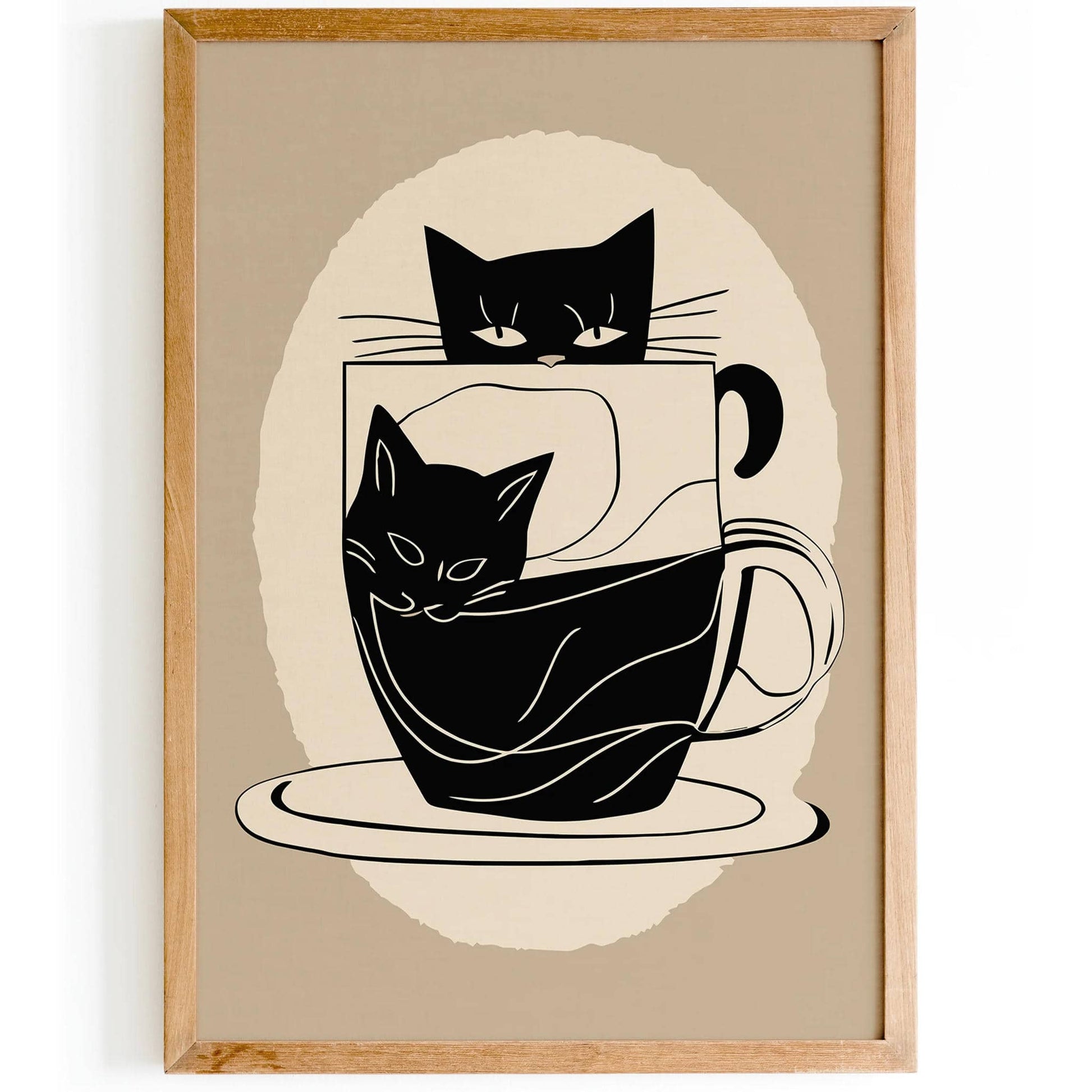 Cat Coffee Lover - Kitchen Wall Art - HypeSheriff