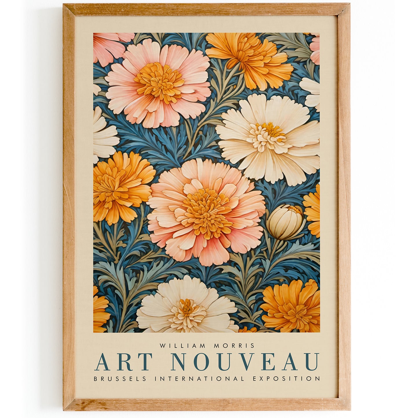 Art Noouveau Floral Vintage Poster