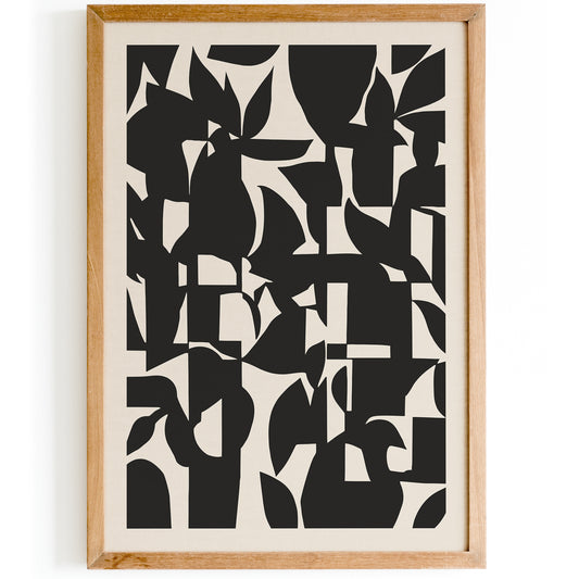 Black Danish Design Art Print