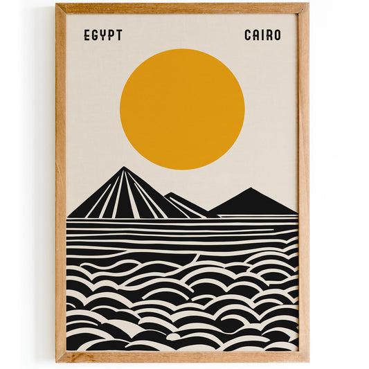 Egypt Cairo Modern Travel Poster