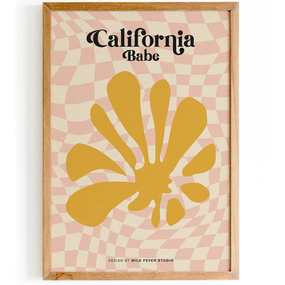 California Babe Retro Poster