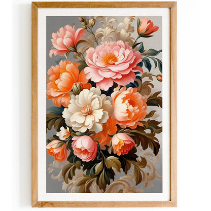 Luxury Art Nouveau Floral Art Print