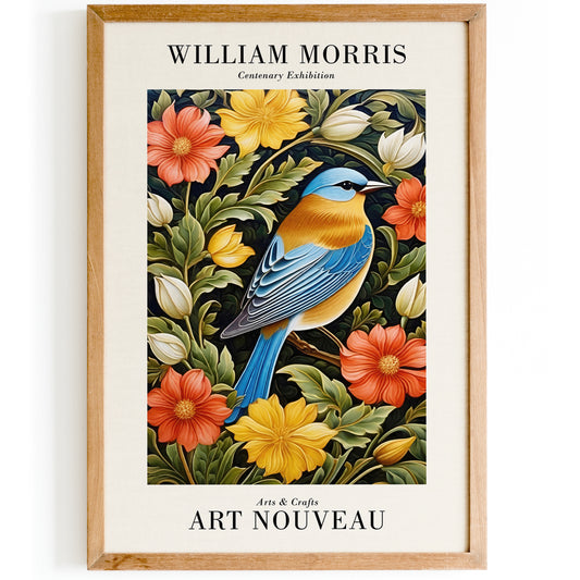 Morris Art Nouveau Bird Poster