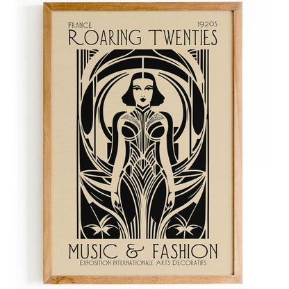 Art Deco Roaring Twenties Woman Poster