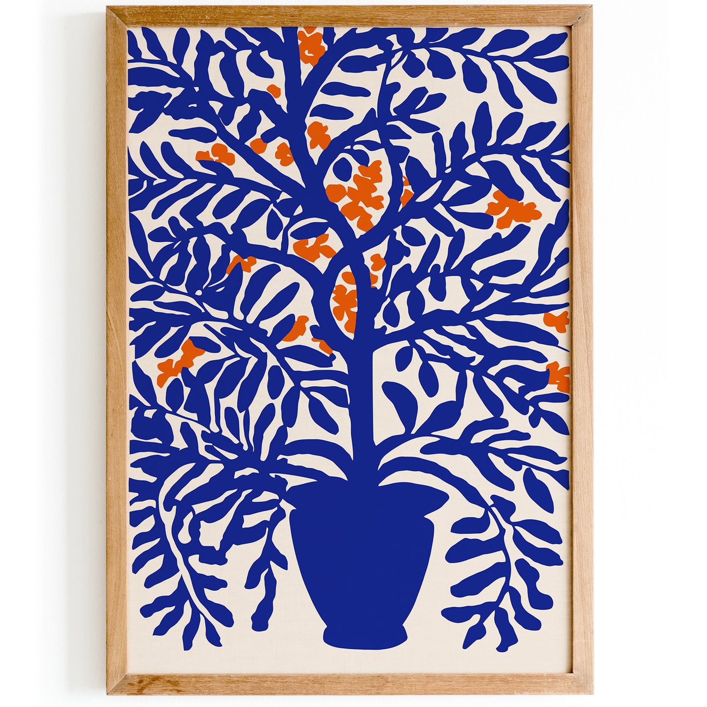 Indigo Blue House Plant Poster