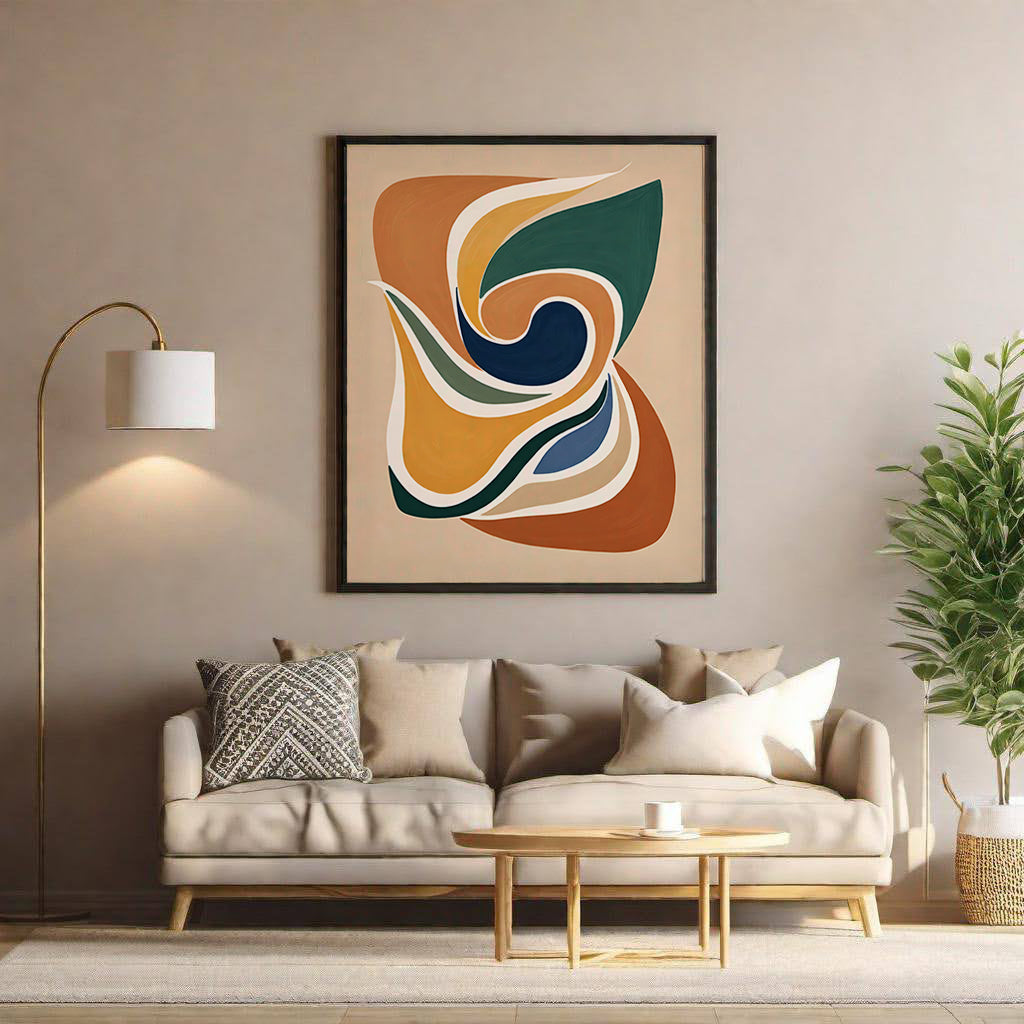 Neutral Abstract Shapes Art Print