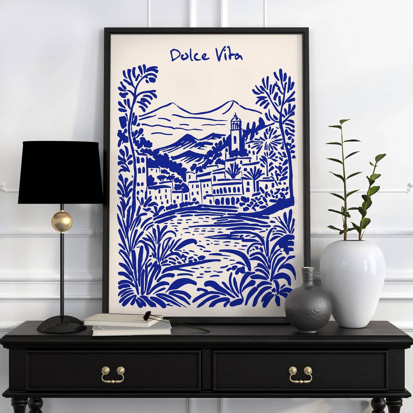 Blue Dolce Vita Landscape Poster 2025
