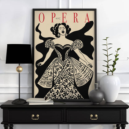 NYC Opera Music Vintage Poster