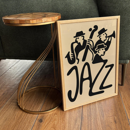 Jazz Music Poster - Retro Typography Wall Art