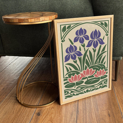 Water Lilies Botanical Poster