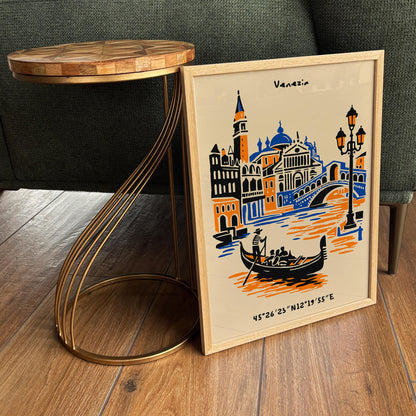 Venice Italy Retro Travel Poster – Vintage Wall Art Print