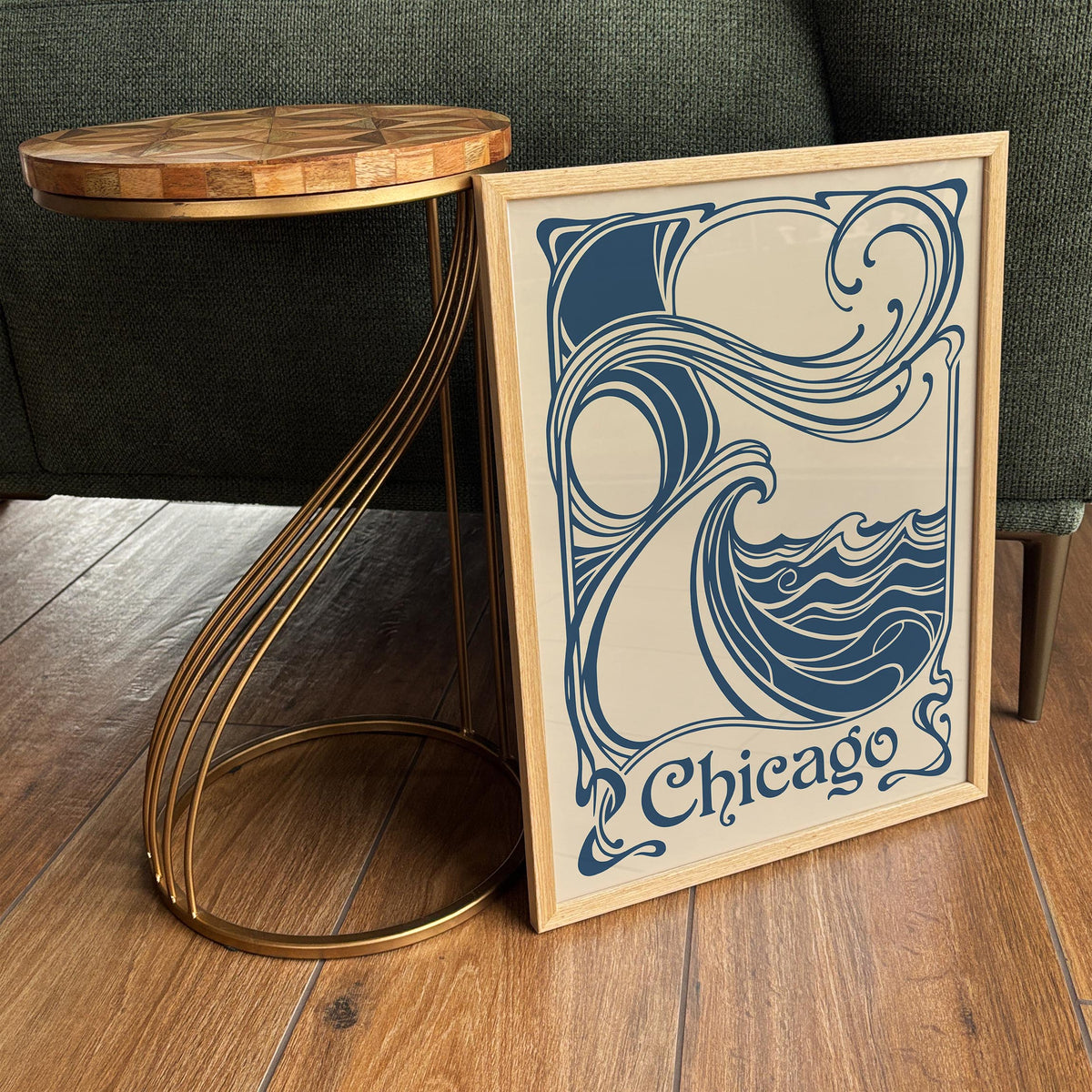 Art Nouveau Chicago Travel Poster
